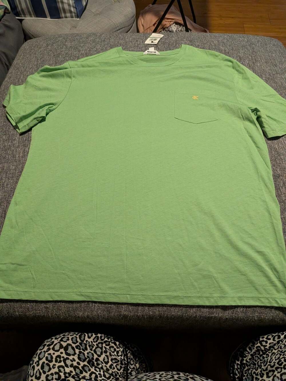 Calvin Klein Pocket T-Shirt Pea Pod Green Style 40UK801